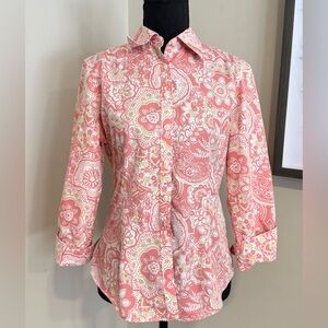 Brooks Brothers Pink Floral Button-Down Shirt